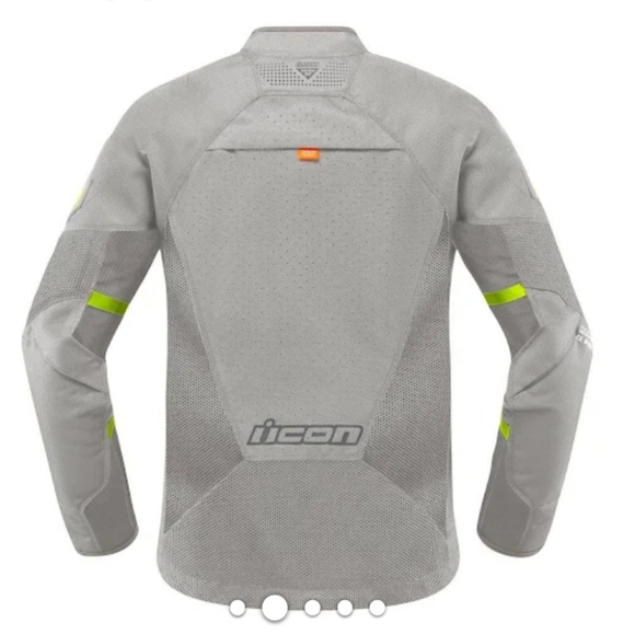 ICON Motorcycle jacket mesh reflectors lightweight detachable protectors - Picture 8 of 13